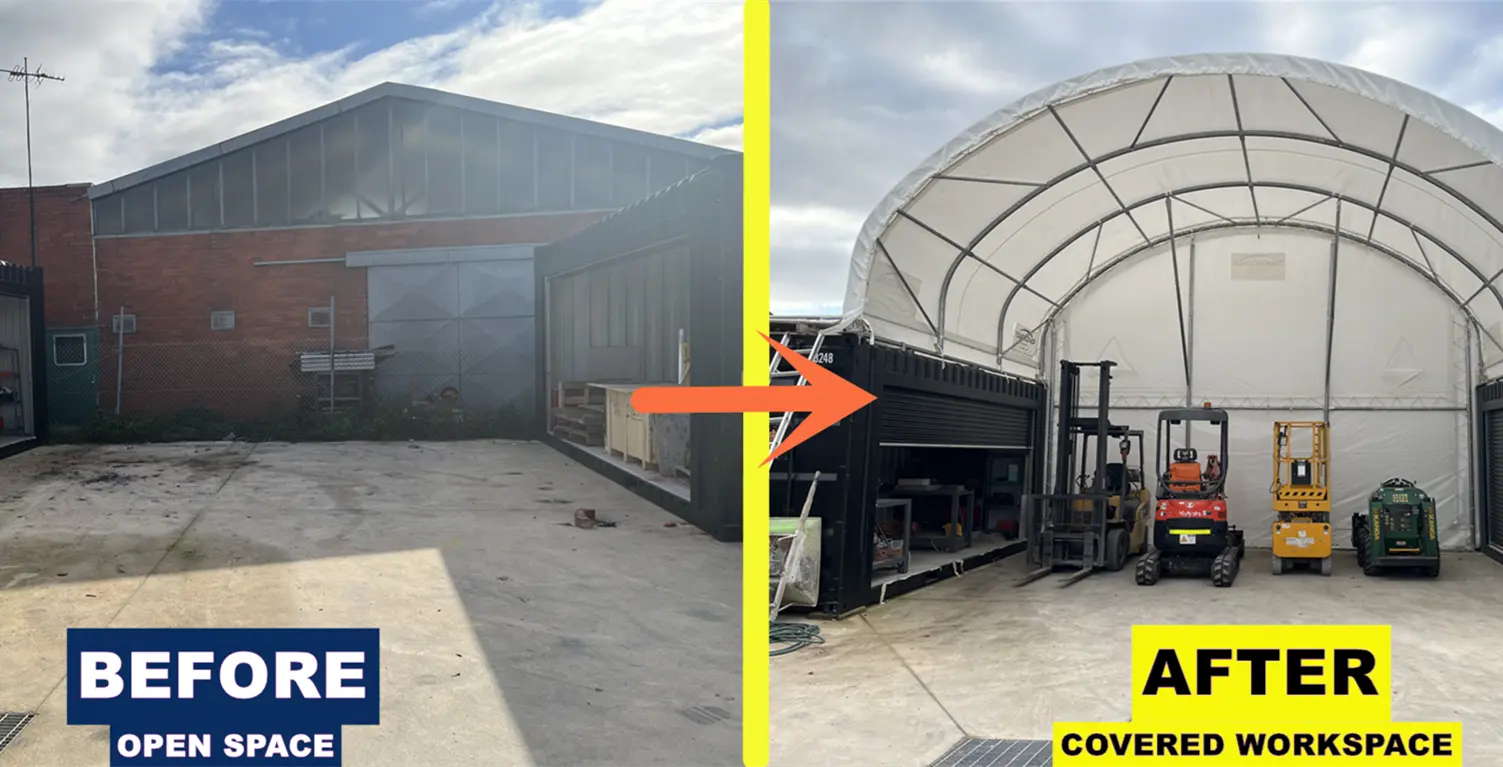 From Open Space to Covered Workspace: TS806 Container Dome Installation