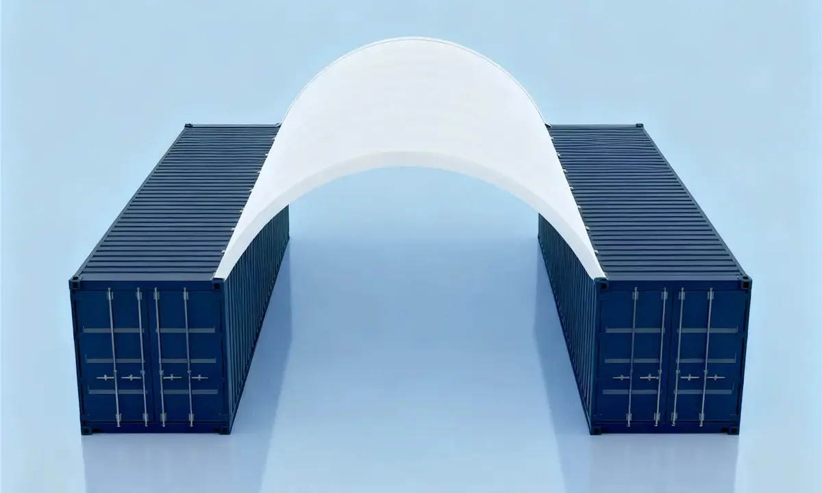 TS606 — 6m wide 20ft Container Dome Shelter (6m x 6m)