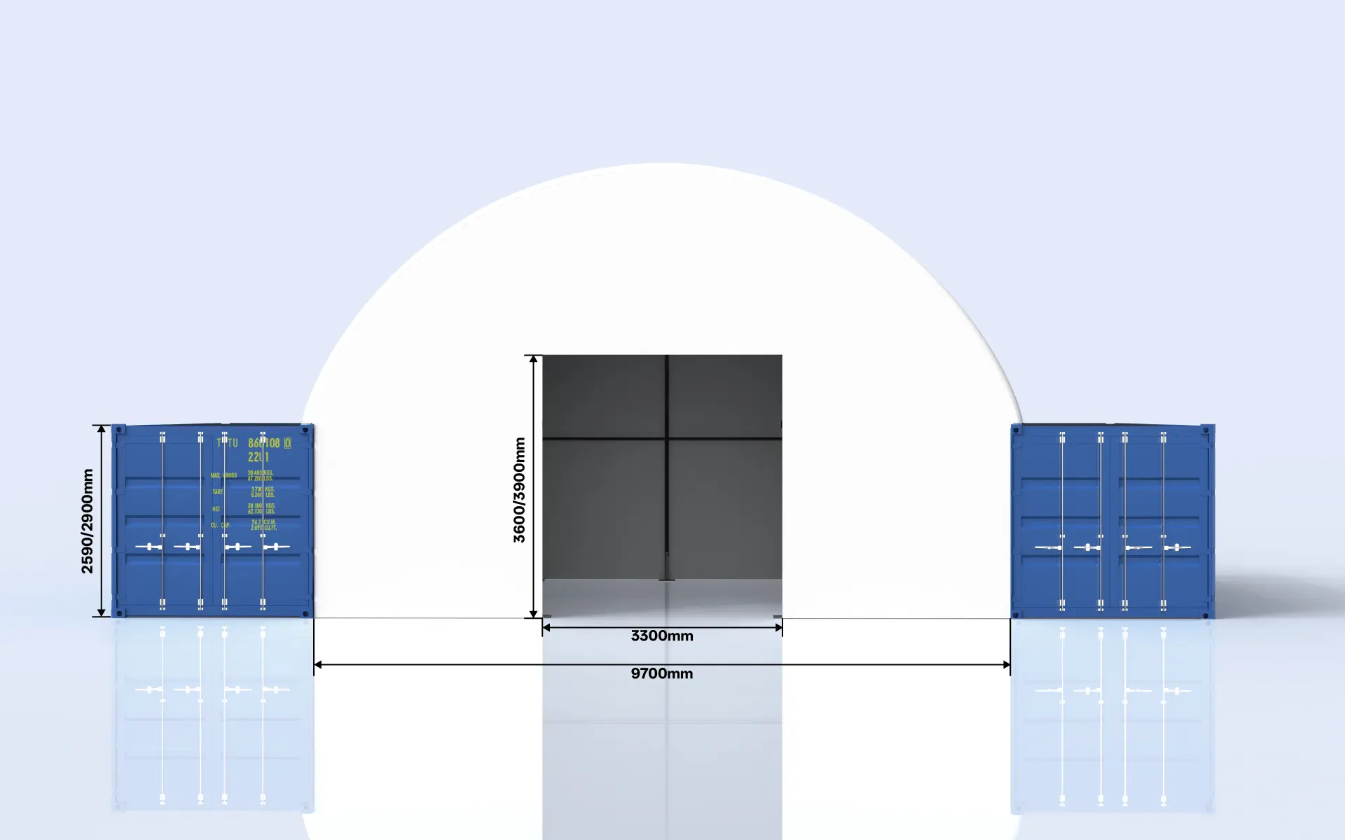 10m end wall for TS1006 TS1012