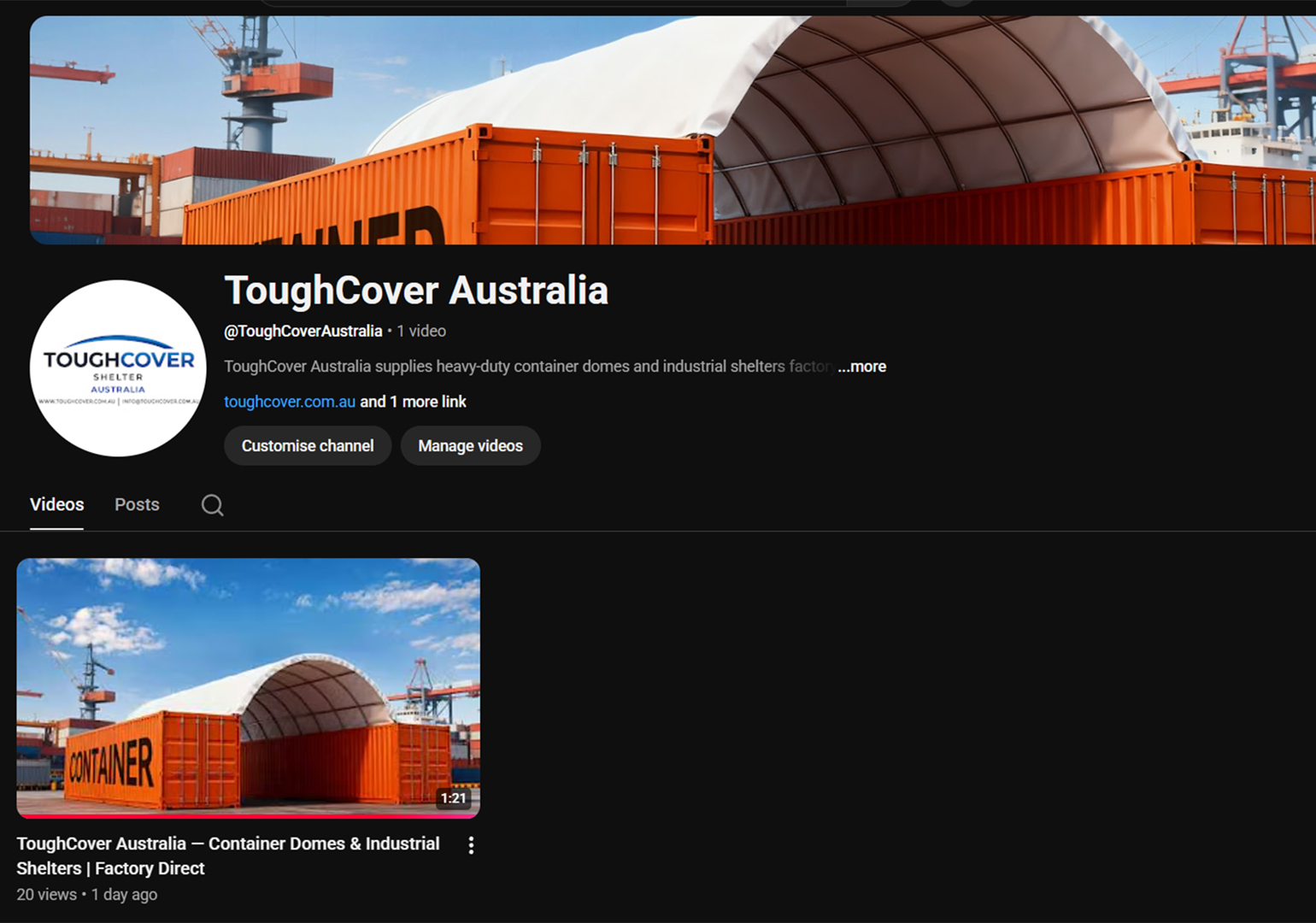 Toughcover Australia Is Now on YouTube — Go Behind the Dome Shelter