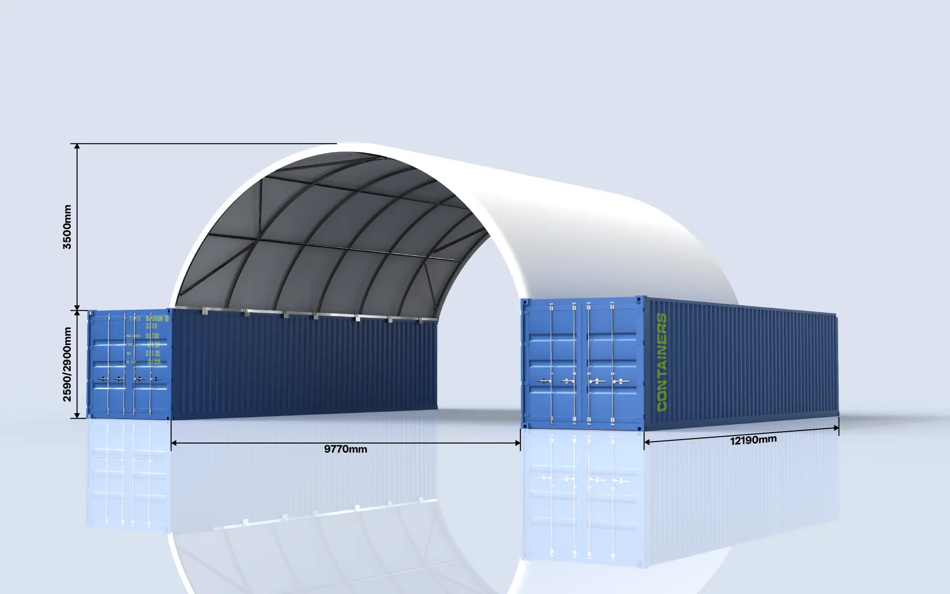 TS1012 10x12m container dome shelter