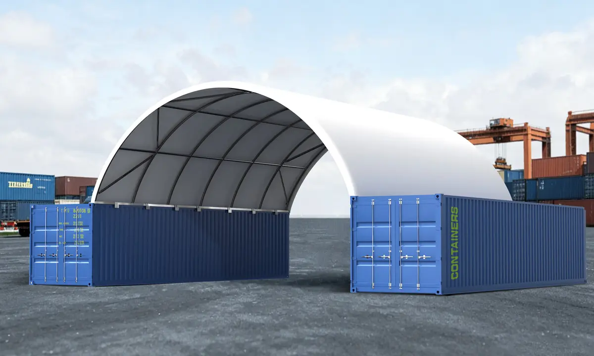 TS1012 - 10m Ultra-Span Industrial Container Shelter (40ft) (10m x 12m)