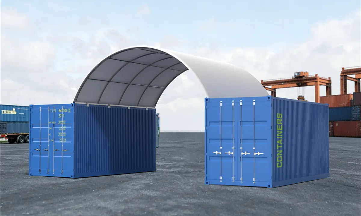 TS606 — 6m wide 20ft Container Dome Shelter (6m x 6m)