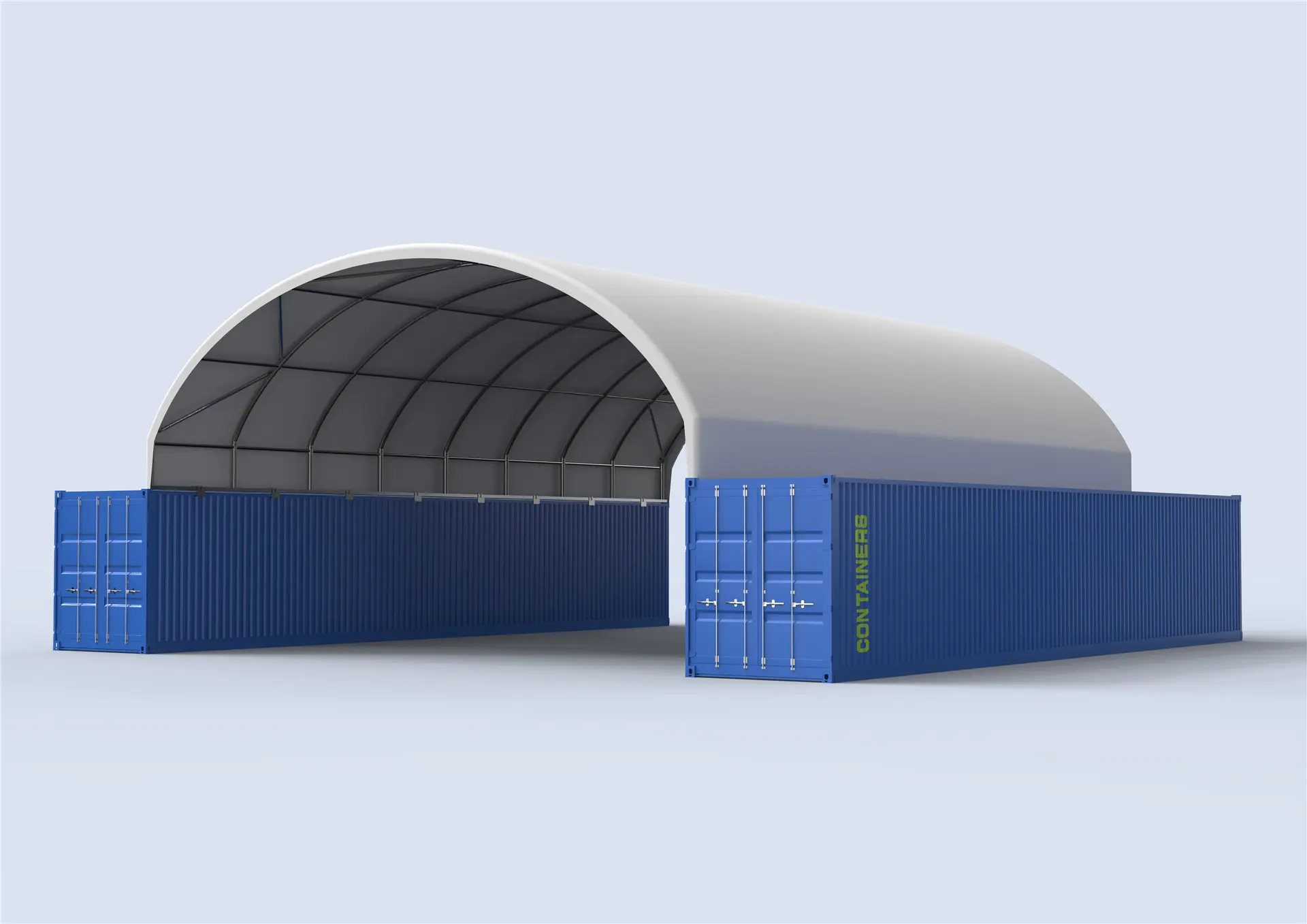 12 metre wide container dome shelter