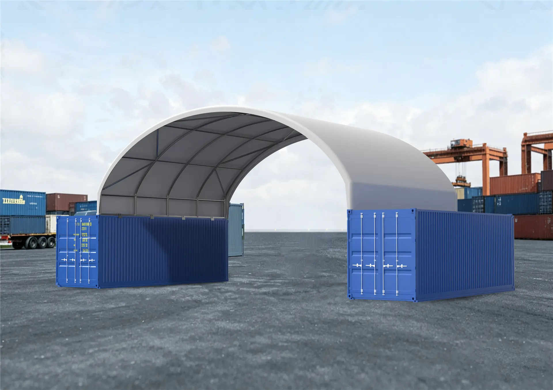 12 metre wide dome shelter