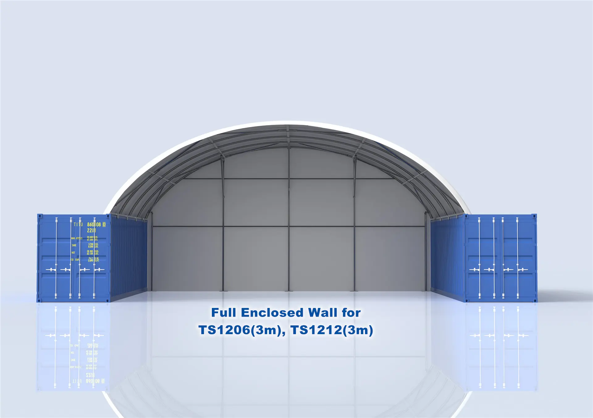 12m wide 3m high Full Enclosed wall for TS1206(3m) TS1212(3m)