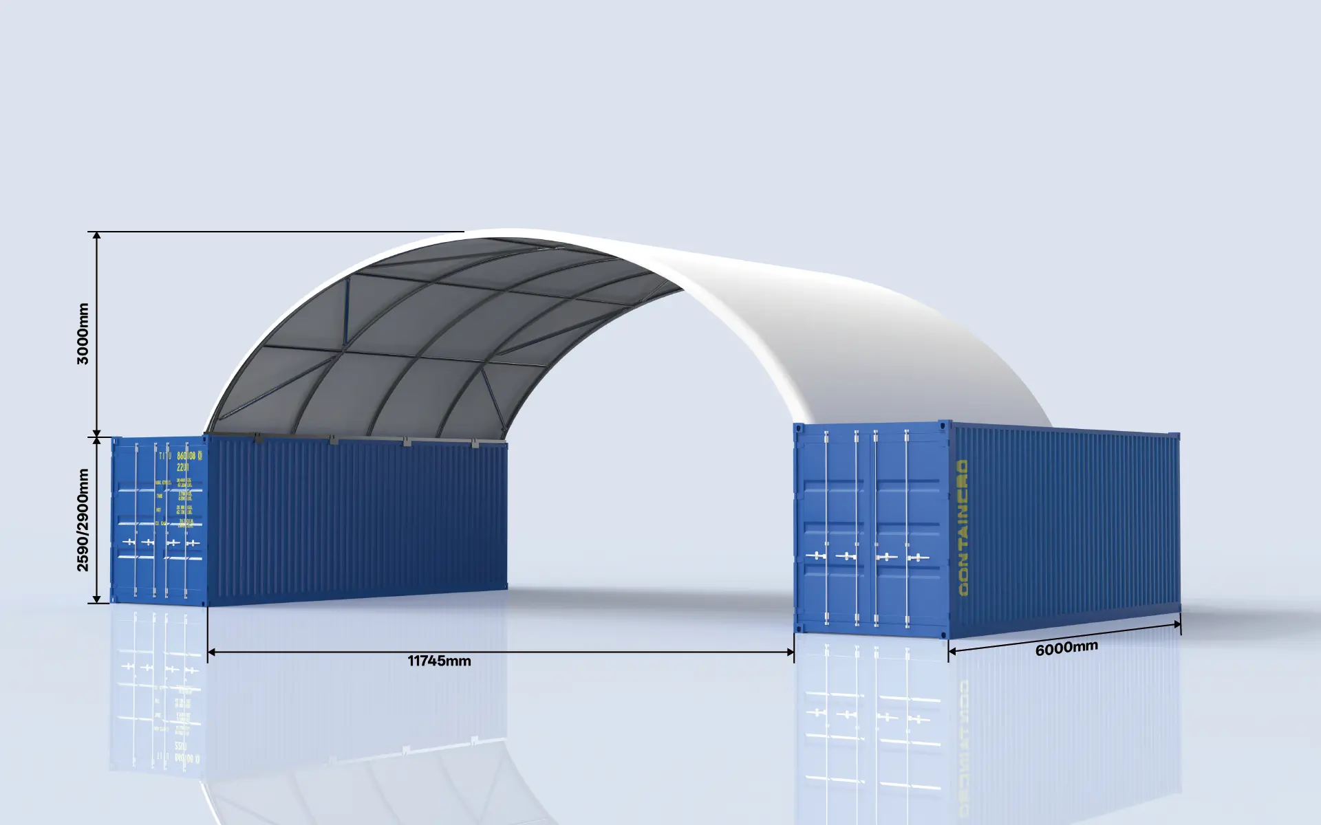 12m container shelter Australia