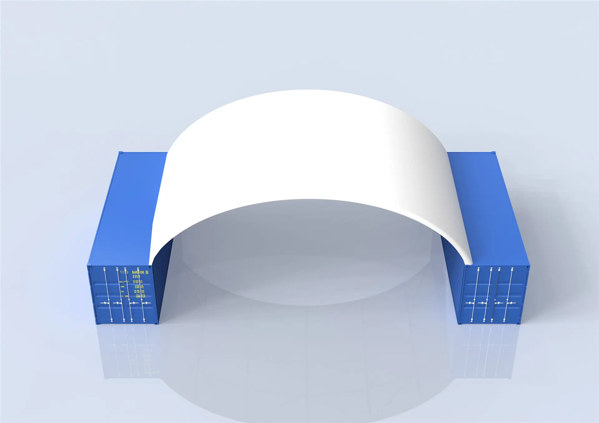 12m wide container shelter TS1206(3m)