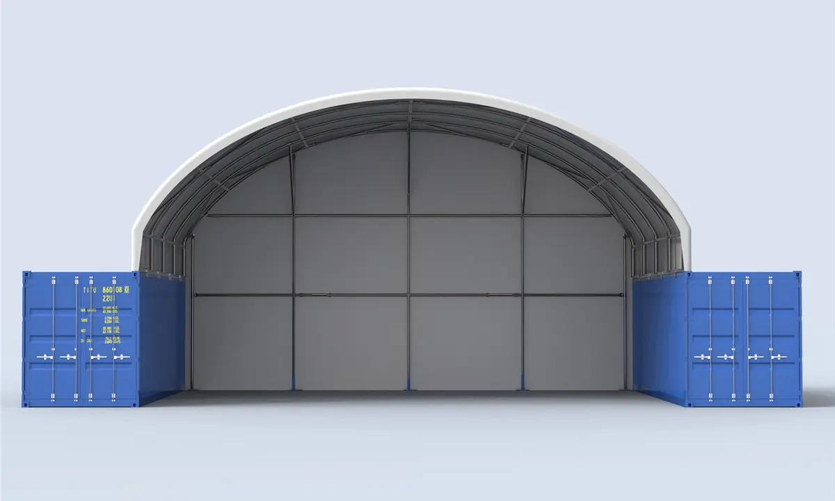 12m wide 4m high End Wall Kits (Door or Full panel) — Fit TS1206(4m) & TS1212(4m) Dome