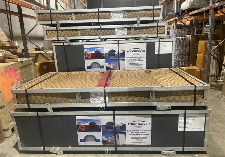 Melbourne Stock Has Arrived — Toughcover Australia's First Container Dome Shipment