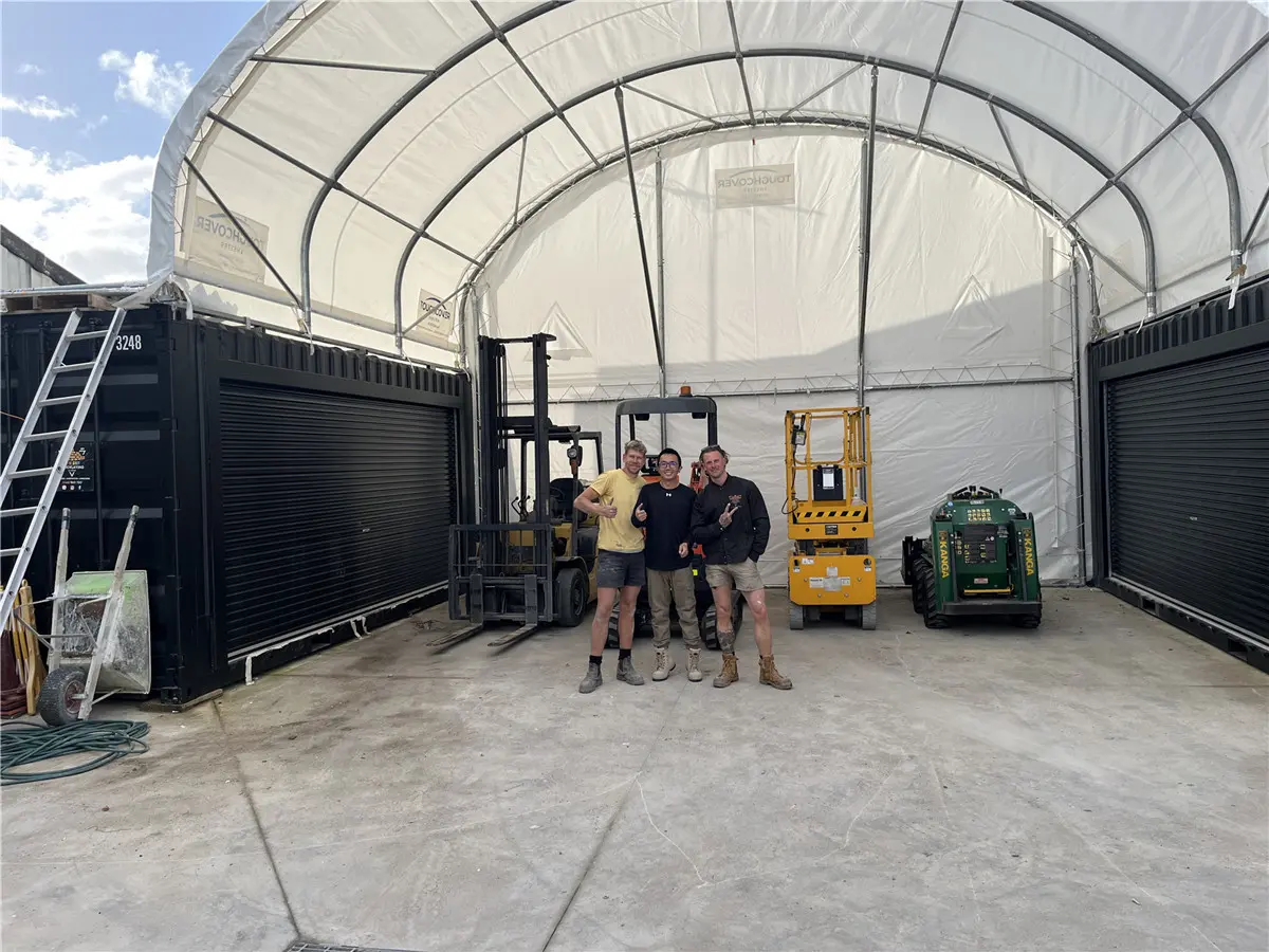 8m wide Container Dome completed 8m wide Container Dome completed